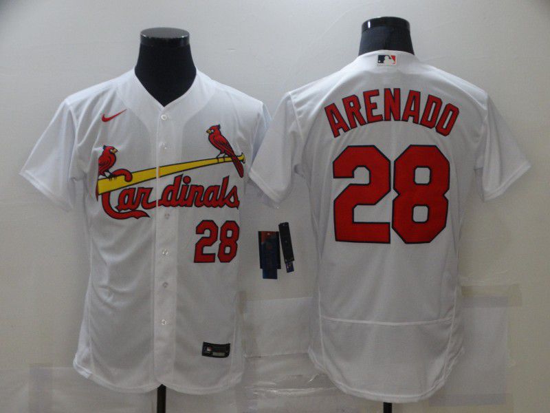 Men St.Louis Cardinals 28 Arenado White Elite Nike MLB Jerseys